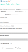 Calibration Certificate Template